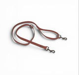 3/4" WIDE SUPER HEAVY BETA LEAD WITH BLACK HARDWEAR, CENTER RING & 2 SNAPS (STRAIGHT, CHAIN OR CABLE)