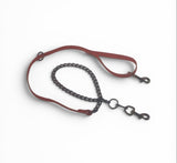 3/4" WIDE SUPER HEAVY BETA LEAD WITH BLACK HARDWEAR, CENTER RING & 2 SNAPS (STRAIGHT, CHAIN OR CABLE)