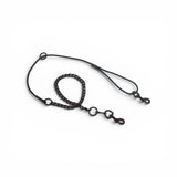 1/4" BETA COATED ROPE WITH BLACK HARDWEAR, CENTER RING & 2 SNAPS (STRAIGHT OR CHAIN)