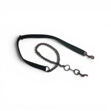 3/4" NYLON LEAD WITH BLACK HARDWARE, CENTER RING & 2 SNAPS (STRAIGHT OR CHAIN)