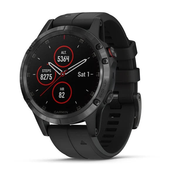 fēnix® 5 Plus Sapphire, Black with Black Band | Ringtails and Tall 