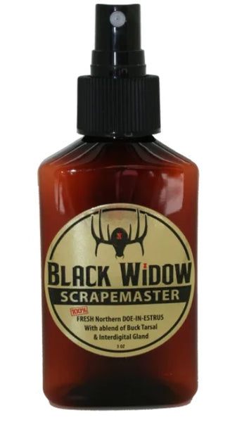 Black Widow Scrape Master 3oz Northern Whitetail Lure - Ringtails and Tall Tales Hunting, Dog Supply, and Taxidermy